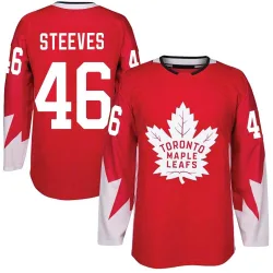 Men's Alex Steeves Toronto Maple Leafs Alternate Jersey - Red Authentic