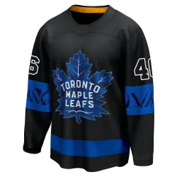 Men's Alex Steeves Toronto Maple Leafs Alternate Premier Jersey - Black Breakaway