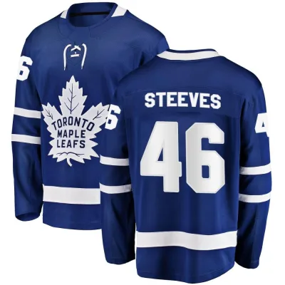 Men's Alex Steeves Toronto Maple Leafs Home Jersey - Blue Breakaway