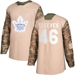 Men's Alex Steeves Toronto Maple Leafs Veterans Day Practice Jersey - Camo Authentic