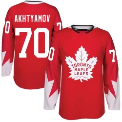 Men's Artur Akhtyamov Toronto Maple Leafs Alternate Jersey - Red Authentic