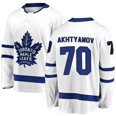 Men's Artur Akhtyamov Toronto Maple Leafs Away Jersey - White Breakaway