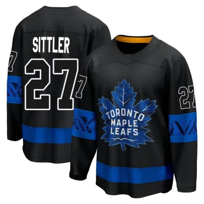 Men's Darryl Sittler Toronto Maple Leafs Alternate Premier Jersey - Black Breakaway