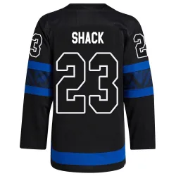 Men's Eddie Shack Toronto Maple Leafs Alternate Jersey - Black Authentic