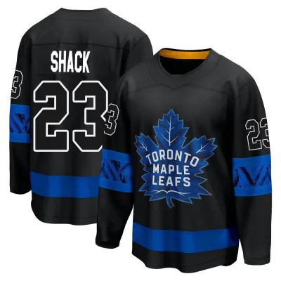 Men's Eddie Shack Toronto Maple Leafs Alternate Premier Jersey - Black Breakaway