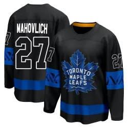 Men's Frank Mahovlich Toronto Maple Leafs Alternate Premier Jersey - Black Breakaway