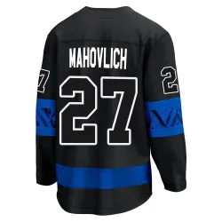 Men's Frank Mahovlich Toronto Maple Leafs Alternate Premier Jersey - Black Breakaway