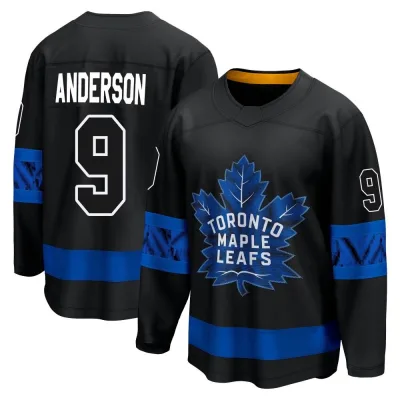 Men's Glenn Anderson Toronto Maple Leafs Alternate Premier Jersey - Black Breakaway