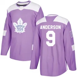 Men's Glenn Anderson Toronto Maple Leafs Fights Cancer Practice Jersey - Purple Authentic