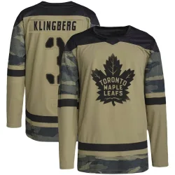 Men's John Klingberg Toronto Maple Leafs Military Appreciation Practice Jersey - Camo Authentic