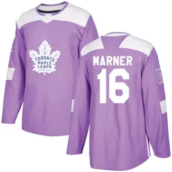 Men's Mitch Marner Toronto Maple Leafs Fights Cancer Practice Jersey - Purple Authentic