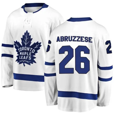 Men's Nick Abruzzese Toronto Maple Leafs Away Jersey - White Breakaway