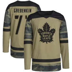 Men's Nikita Grebenkin Toronto Maple Leafs Military Appreciation Practice Jersey - Camo Authentic