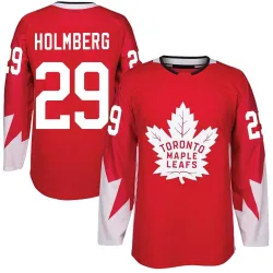 Men's Pontus Holmberg Toronto Maple Leafs Alternate Jersey - Red Authentic