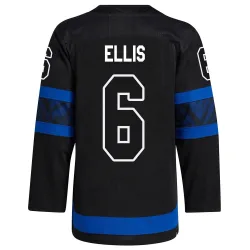 Men's Ron Ellis Toronto Maple Leafs Alternate Jersey - Black Authentic