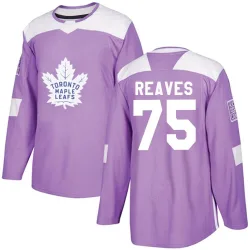 Men's Ryan Reaves Toronto Maple Leafs Fights Cancer Practice Jersey - Purple Authentic