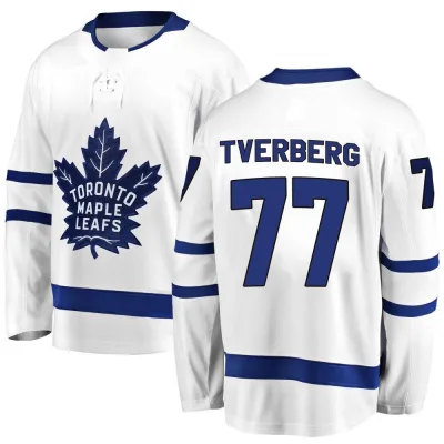 Men's Ryan Tverberg Toronto Maple Leafs Away Jersey - White Breakaway