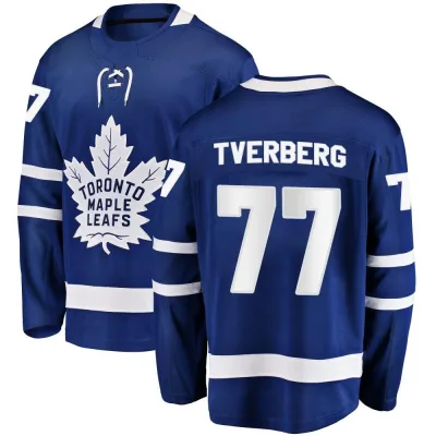 Men's Ryan Tverberg Toronto Maple Leafs Home Jersey - Blue Breakaway