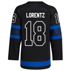 Men's Steven Lorentz Toronto Maple Leafs Alternate Jersey - Black Authentic