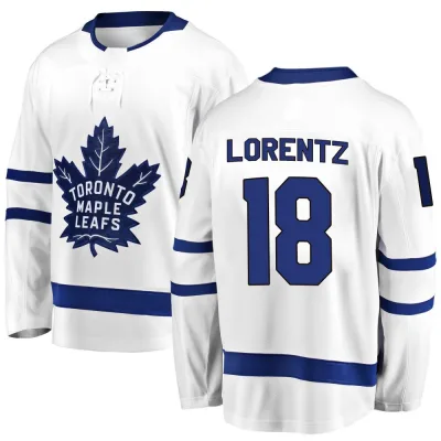 Men's Steven Lorentz Toronto Maple Leafs Away Jersey - White Breakaway