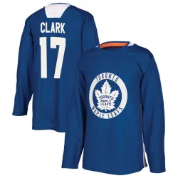 Men's Wendel Clark Toronto Maple Leafs Practice Jersey - Royal Authentic