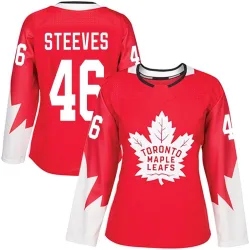 Women's Alex Steeves Toronto Maple Leafs Alternate Jersey - Red Authentic