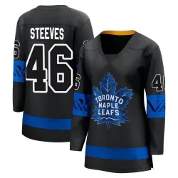 Women's Alex Steeves Toronto Maple Leafs Alternate Premier Jersey - Black Breakaway