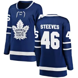 Women's Alex Steeves Toronto Maple Leafs Home Jersey - Blue Breakaway