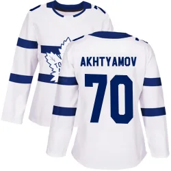 Women's Artur Akhtyamov Toronto Maple Leafs 2018 Stadium Series Jersey - White Authentic