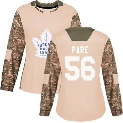 Women's Cedric Pare Toronto Maple Leafs Veterans Day Practice Jersey - Camo Authentic