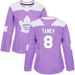 Women's Chris Tanev Toronto Maple Leafs Fights Cancer Practice Jersey - Purple Authentic