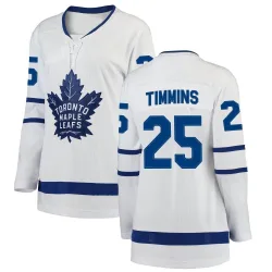 Women's Conor Timmins Toronto Maple Leafs Away Jersey - White Breakaway