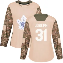 Women's Curtis Joseph Toronto Maple Leafs Veterans Day Practice Jersey - Camo Authentic