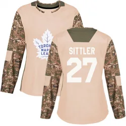 Women's Darryl Sittler Toronto Maple Leafs Veterans Day Practice Jersey - Camo Authentic