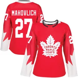 Women's Frank Mahovlich Toronto Maple Leafs Alternate Jersey - Red Authentic