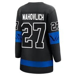 Women's Frank Mahovlich Toronto Maple Leafs Alternate Premier Jersey - Black Breakaway