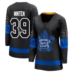 Women's Fraser Minten Toronto Maple Leafs Alternate Premier Jersey - Black Breakaway