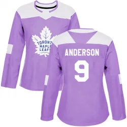 Women's Glenn Anderson Toronto Maple Leafs Fights Cancer Practice Jersey - Purple Authentic