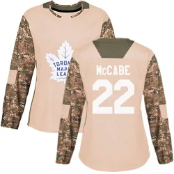 Women's Jake McCabe Toronto Maple Leafs Veterans Day Practice Jersey - Camo Authentic