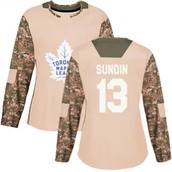 Women's Mats Sundin Toronto Maple Leafs Veterans Day Practice Jersey - Camo Authentic