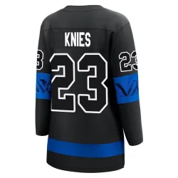 Women's Matthew Knies Toronto Maple Leafs Alternate Premier Jersey - Black Breakaway