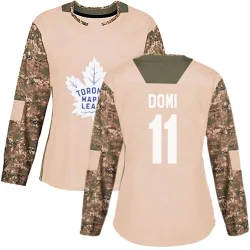 Women's Max Domi Toronto Maple Leafs Veterans Day Practice Jersey - Camo Authentic