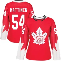 Women's Nicolas Mattinen Toronto Maple Leafs Alternate Jersey - Red Authentic