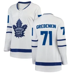 Women's Nikita Grebenkin Toronto Maple Leafs Away Jersey - White Breakaway