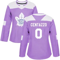 Women's Orrin Centazzo Toronto Maple Leafs Fights Cancer Practice Jersey - Purple Authentic