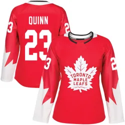 Women's Pat Quinn Toronto Maple Leafs Alternate Jersey - Red Authentic