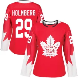 Women's Pontus Holmberg Toronto Maple Leafs Alternate Jersey - Red Authentic