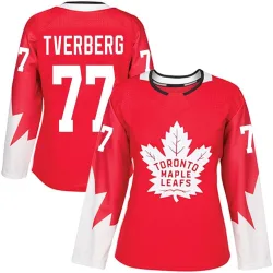 Women's Ryan Tverberg Toronto Maple Leafs Alternate Jersey - Red Authentic