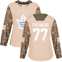 Women's Ryan Tverberg Toronto Maple Leafs Veterans Day Practice Jersey - Camo Authentic