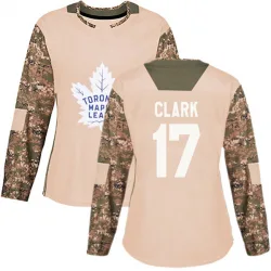 Women's Wendel Clark Toronto Maple Leafs Veterans Day Practice Jersey - Camo Authentic